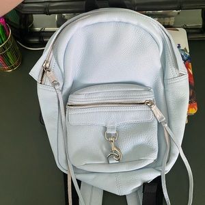 Rebecca minkoff light blue backpack.
